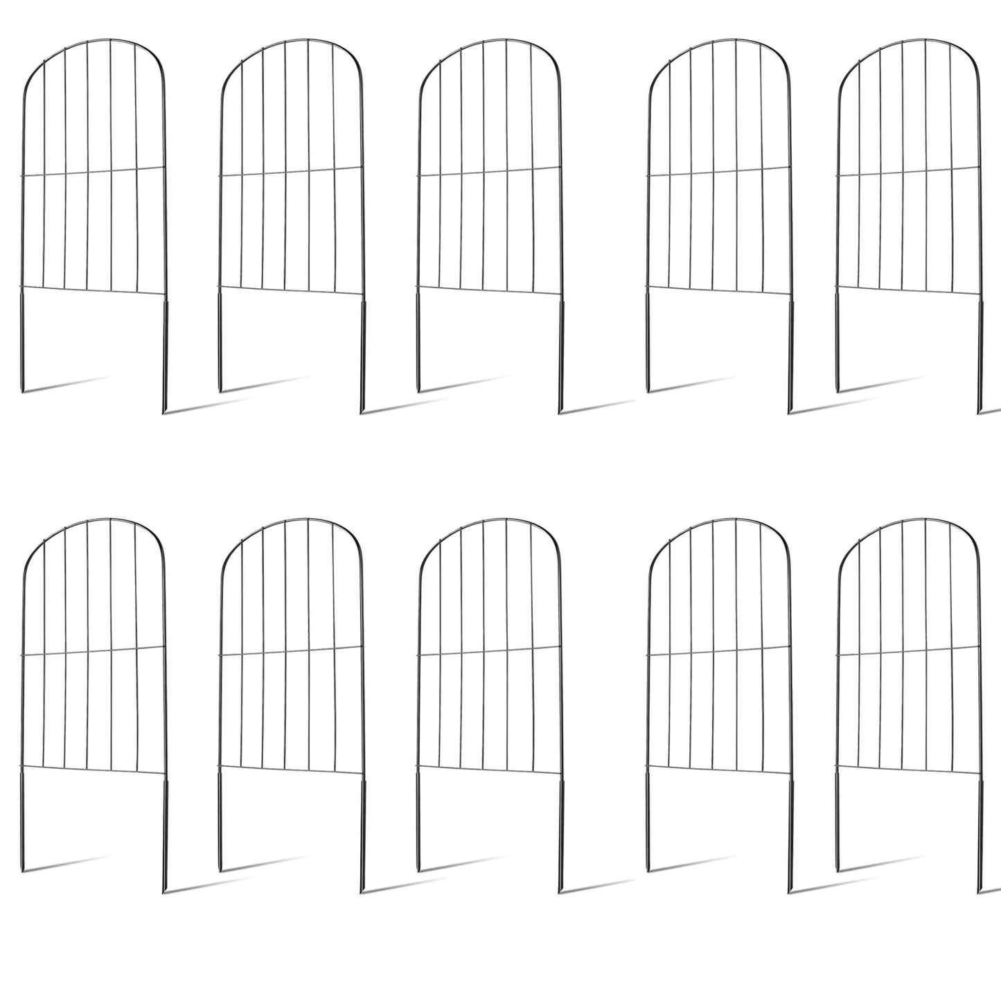 Decorative and Rustproof Iron Garden Fence Set