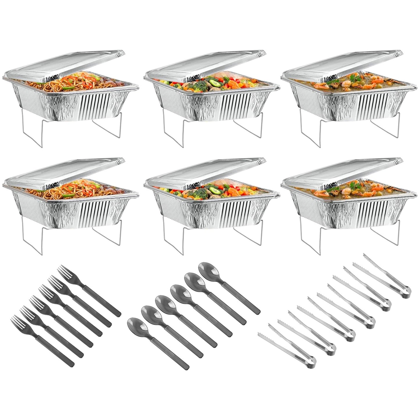 36 Piece Disposable Chafing Dish Set and Covers
