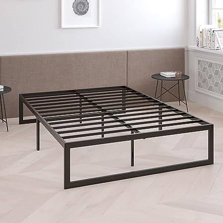 Twin Size 14 Inch Black Metal Steel Slat Platform Bed - Tampa Home & Garden Store