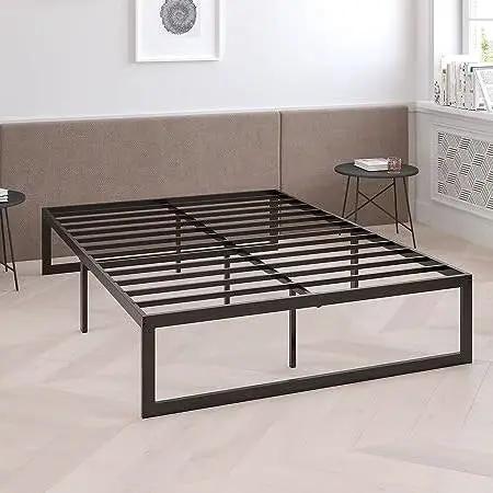 Twin Size 14 Inch Black Metal Slat Platform Bed Frame by HomePacific on Tampa Home & Garden Store