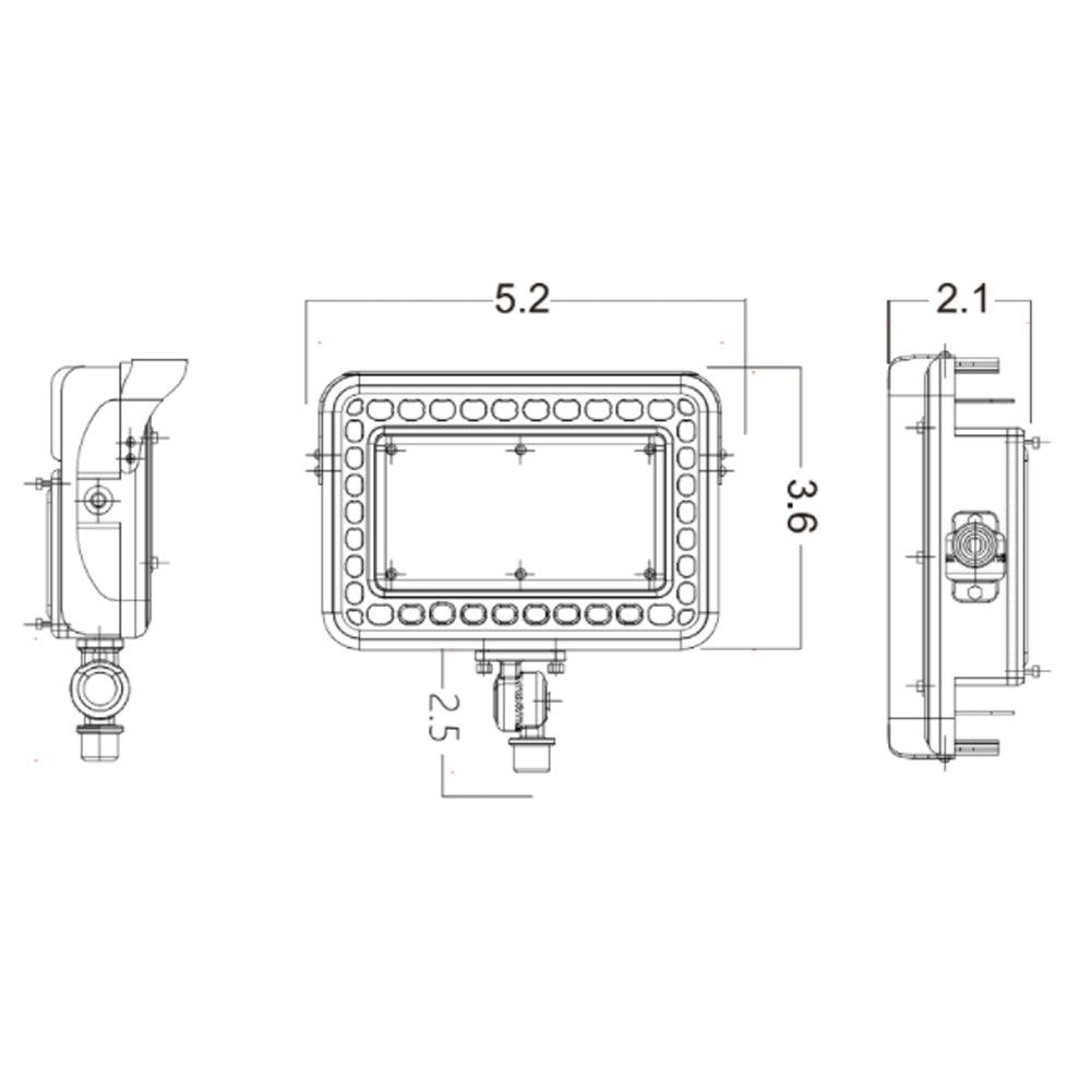 FLA20 Aluminum 20W Outdoor LED Low Voltage Landscape Lighting Flood Light - Tampa soil911.com