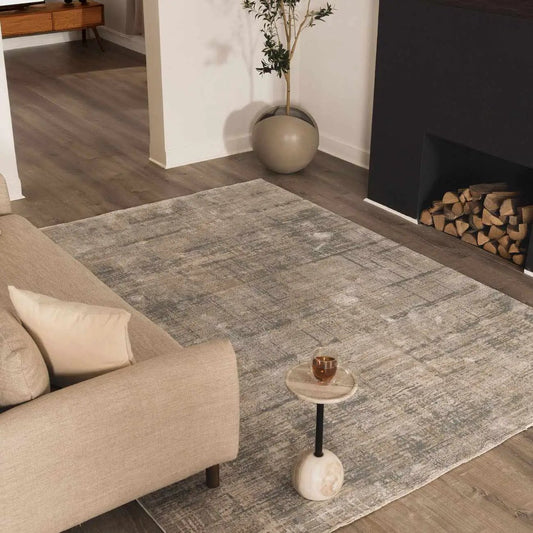 Fallin Gray Luxe Abstract Striped Rug, gray-toned living room rug with abstract striped pattern on Tampa Home & Garden Store