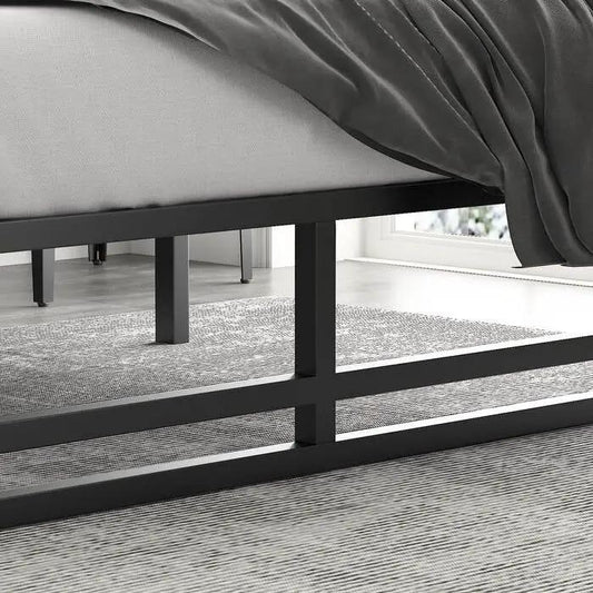 Full Size Black Metal Platform Bed Frame with Under-Bed Storage by HomePacific on Tampa Home & Garden Store