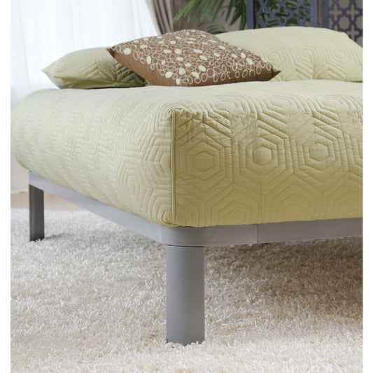 Full size Luna Metal Platform Bed Frame with Wooden Slats - Tampa Home & Garden Store