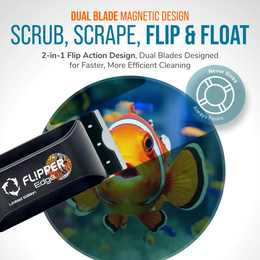 Flipper 2-in-1 Floating Magnetic Algae Cleaner by Flipper Aquarium Products; dual blade design on Tampa Home & Garden Store