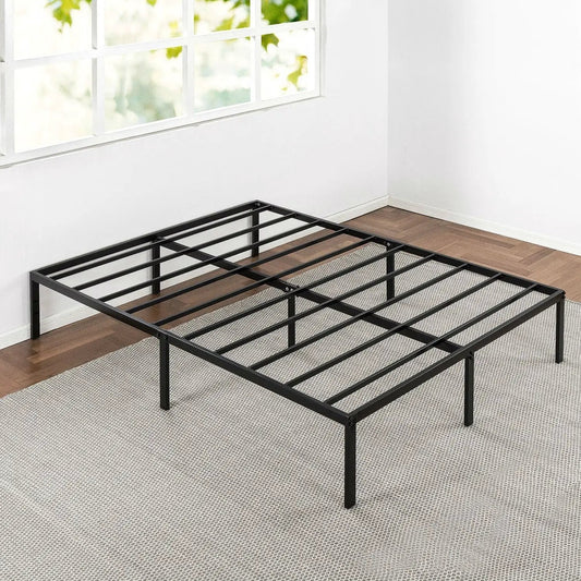 Full size black metal platform bed frame by HomePacific with slat support on Tampa Home & Garden Store