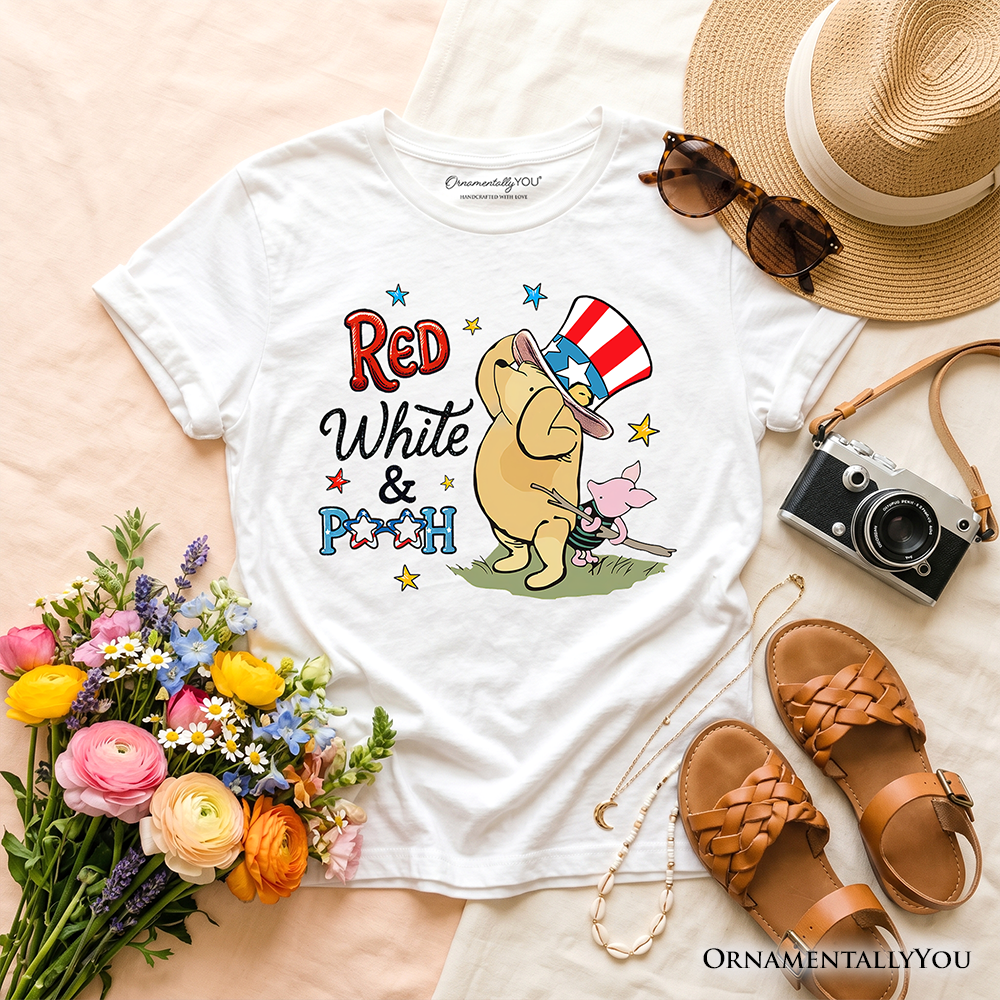 Kids Pooh Patriotic Cotton Fourth Of July Tee