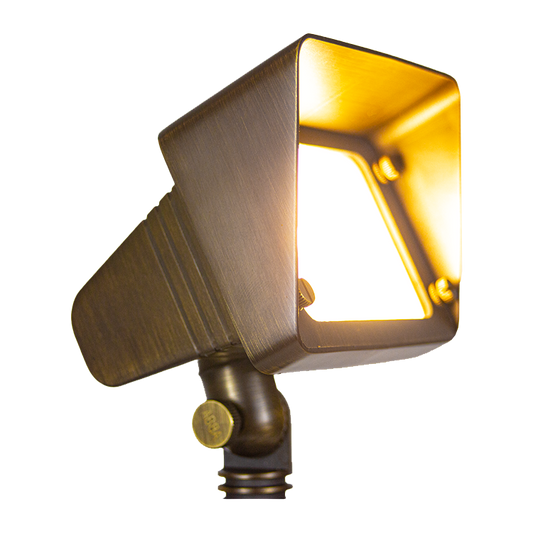 FPBCC05 Cast Brass 3CCT Adjustable 3W-10W Rectangular Built-In LED Flood Light Low Voltage Fixture - Tampa soil911.com