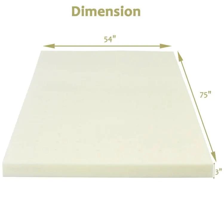 Full size 3-inch Thick Soft Comfort Foam Mattress Topper - Tampa Home & Garden Store