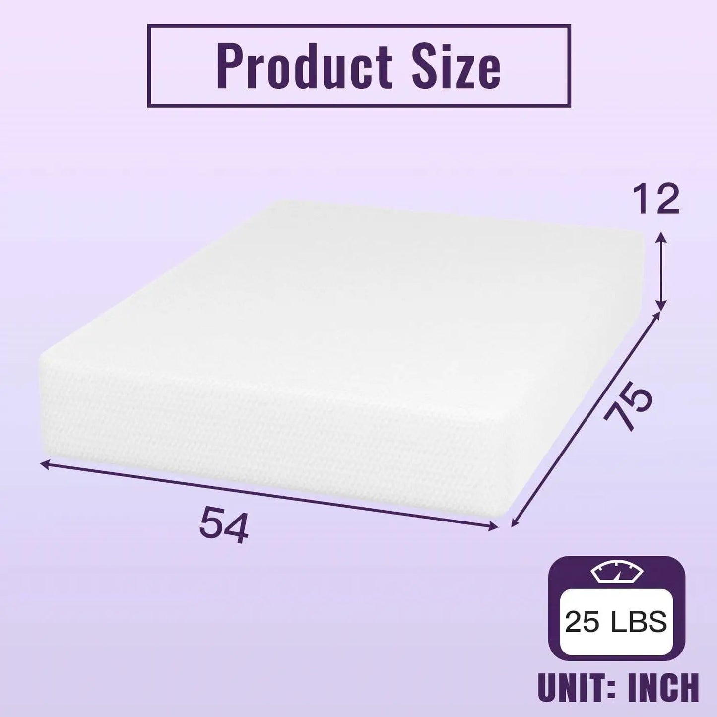 Full size 12-inch Charcoal Infused Memory Foam Mattress with Removable Cover - Tampa Home & Garden Store