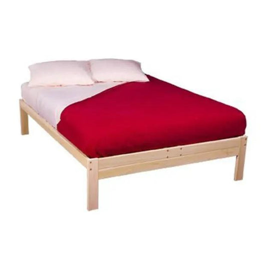 Full-size unfinished poplar wood platform bed frame with slats HomePacific on Tampa Home & Garden Store