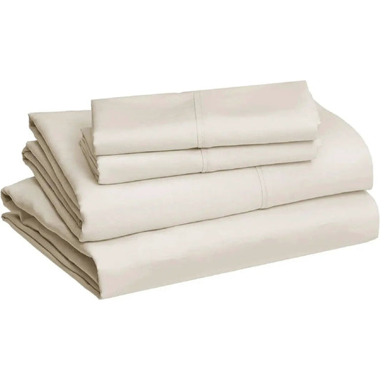 Ivory Egyptian Cotton 1000 Thread Count Sheet Set, 4-piece bed sheets on Tampa Home & Garden Store