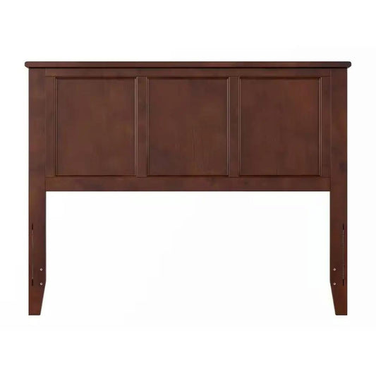 Full-size traditional walnut wood headboard with three-panel front, HomePacific on Tampa Home & Garden Store