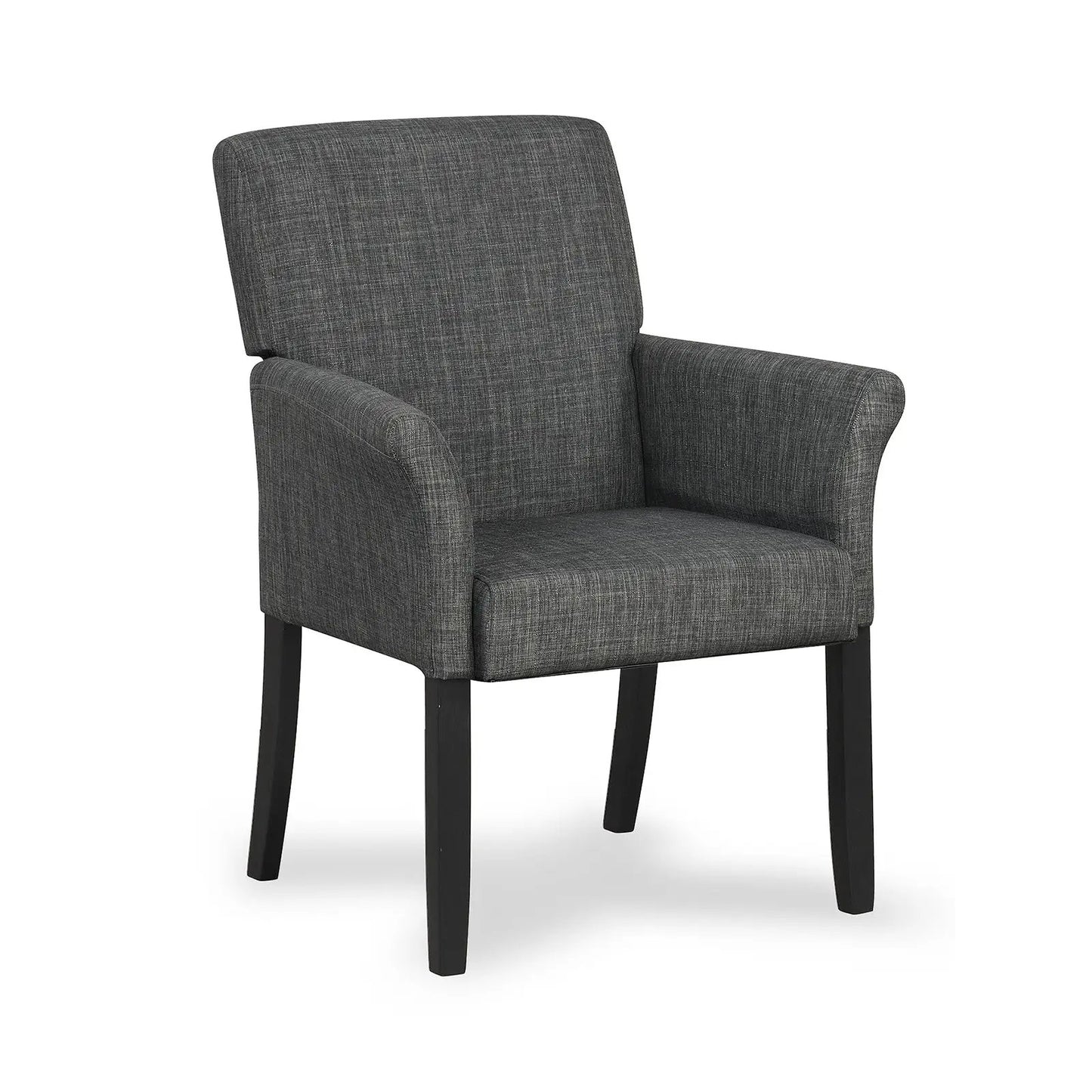 Executive Guest Armchair in dark gray fabric with black wood legs DirectDeals for reception on Tampa Home & Garden Store