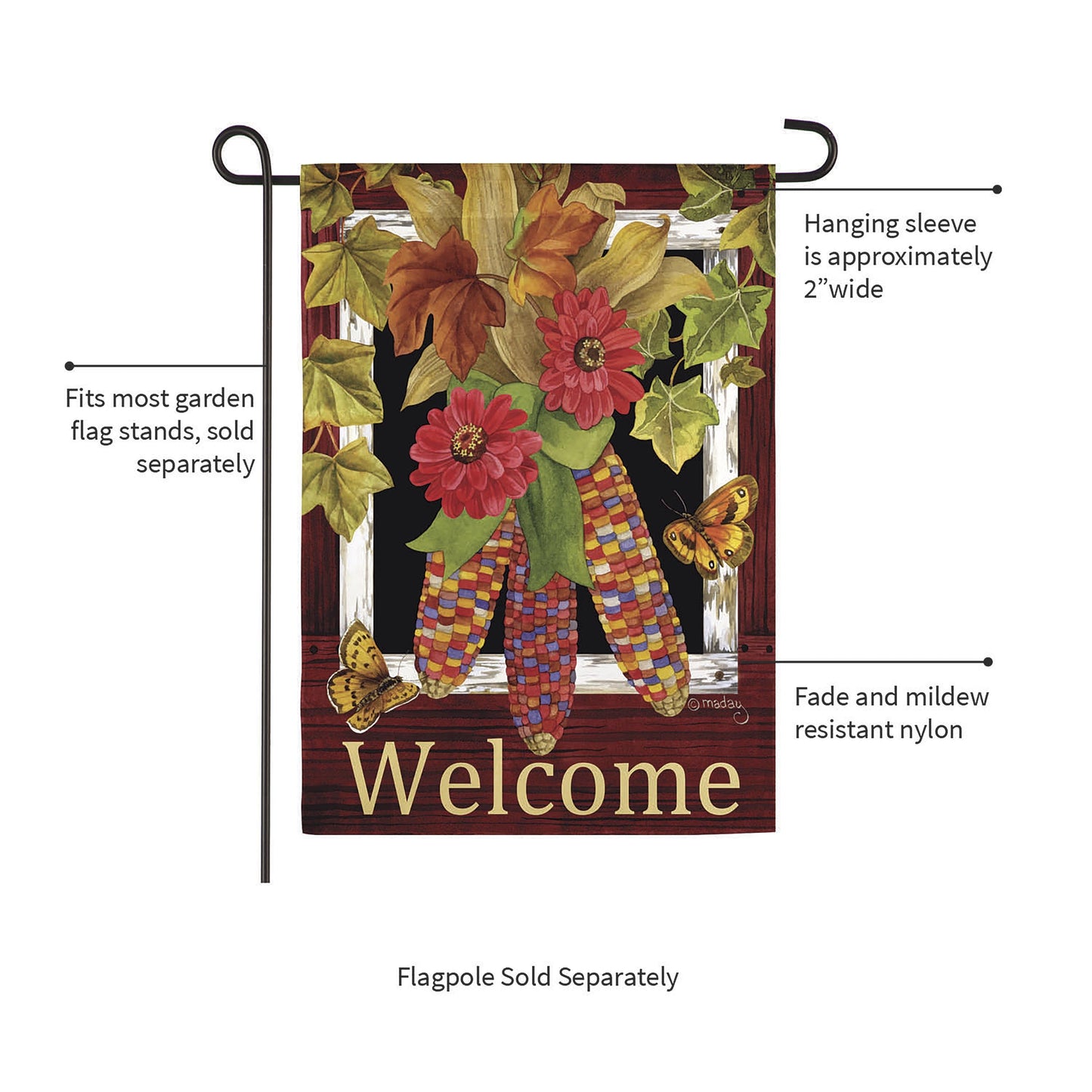 Fall Corn Suede Garden Flag - Tampa Home & Garden Store