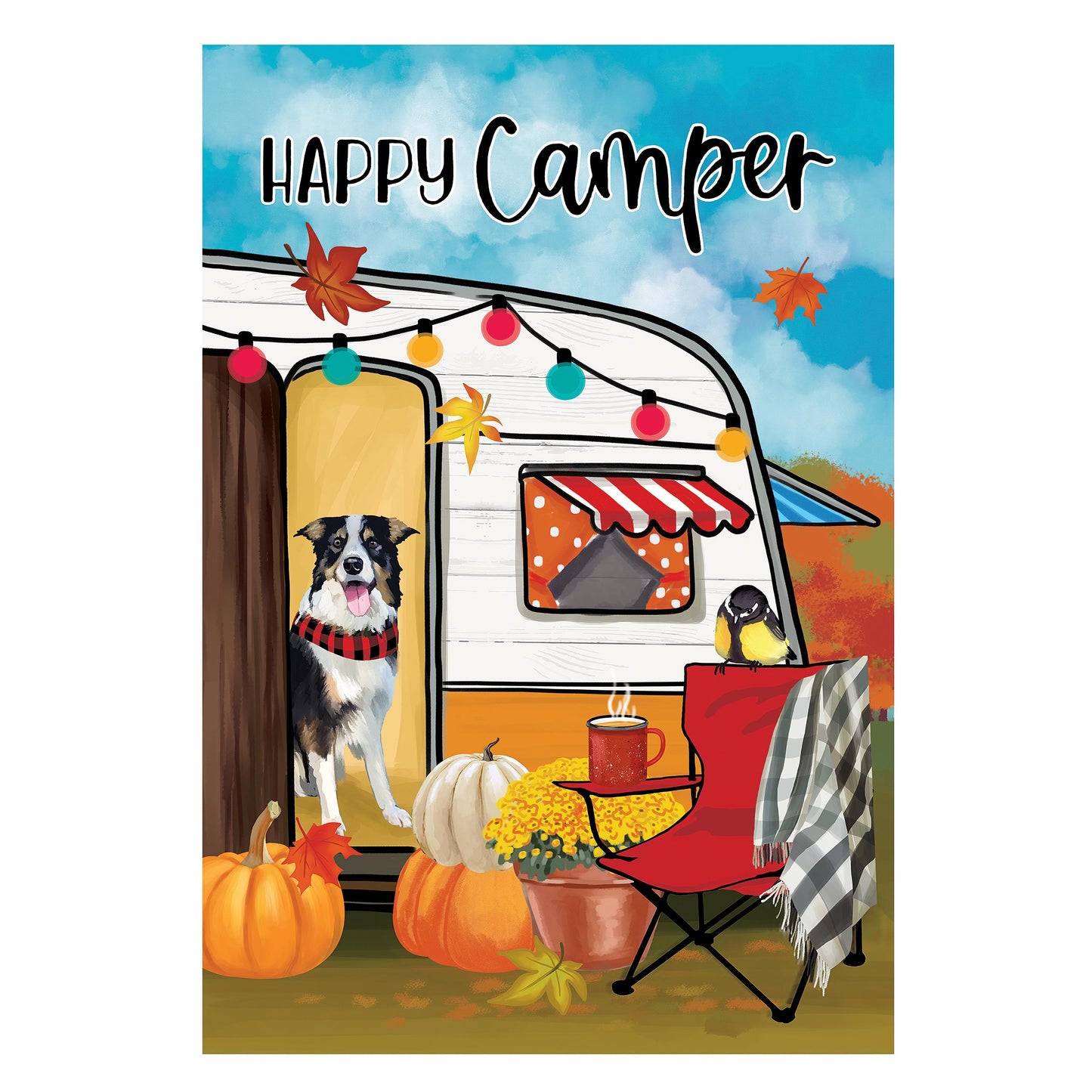 Fall For Camping Suede House Flag - Tampa Home & Garden Store