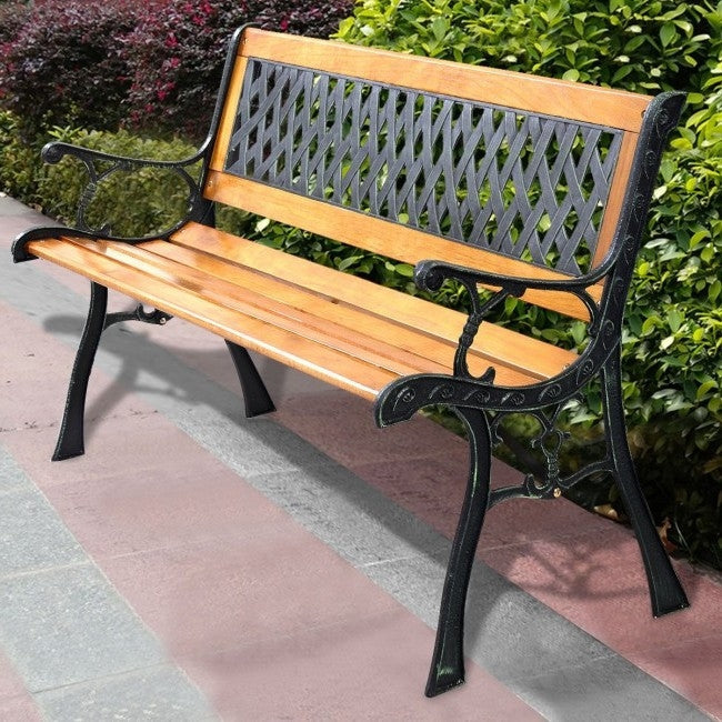 FarmHome Outdoor Patio Park Cast Iron Garden Porch Chair Bench - Tampa Home & Garden Store