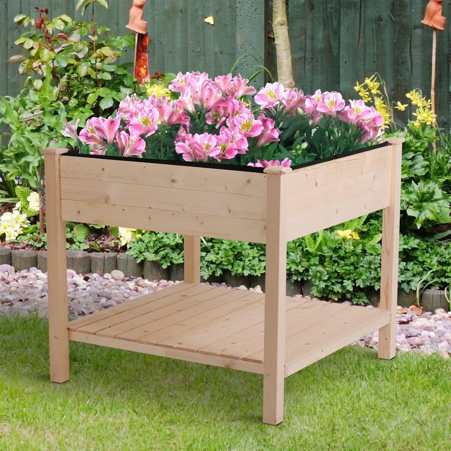 FarmHome Square Fir Wooden Raised Garden Planter Box - Tampa Home & Garden Store