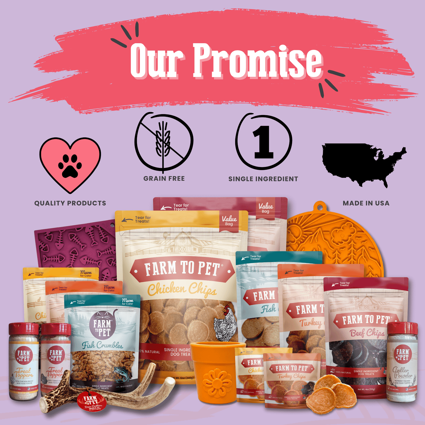 Farm To Pet Puppy Love Dog Treat Duo Poultry Chip Variety Pack two-pack dog treats on Tampa Home & Garden Store