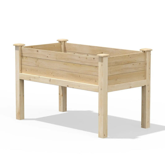 Farmhouse 24-in x 48-in x 31-in Cedar Elevated Victory Garden Bed - Made in USA - Tampa Home & Garden Store