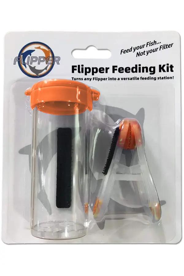 Flipper Feeding Kit for Flipper Cleaners, orange cap with clear tube and brush, Flipper Aquarium Products on Tampa Home & Garden Store