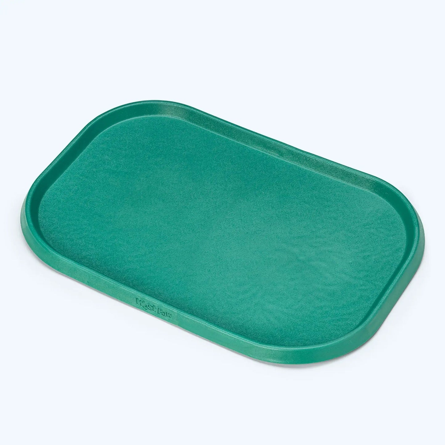 Non Slip Placemat with raised edges in teal by West Paw, dishwasher safe dog bowl mat on Tampa Home & Garden Store