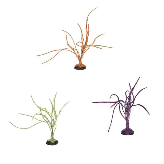 Festive Halloween Trees Set of Three in orange, green, and purple with black bases on Tampa Home & Garden Store