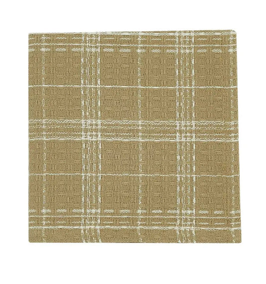 Fieldstone Plaid - Cream - Dishcloth - Tampa Home & Garden Store