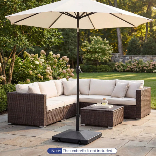 Fillable Umbrella Base 90 Lbs heavy duty with 2 wheels, black, outdoor umbrella stand base on Tampa Home & Garden Store