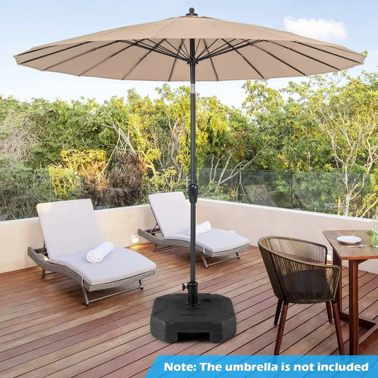 17 Inch 88 LBS Heavy-Duty Fillable Umbrella Base with Handle - Tampa Home & Garden Store