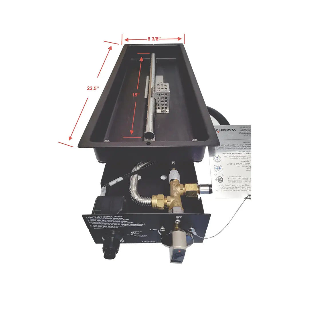 Fire Pit Rectangular Burner 37,000 BTU outdoor fireplace burner by Fire Sense on Tampa Home & Garden Store