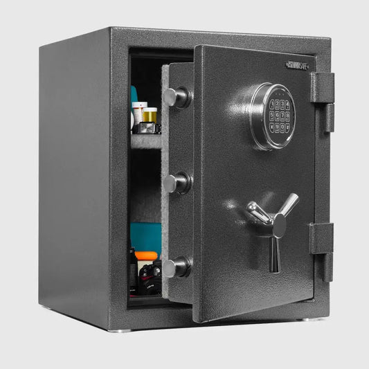 FireShield Medium Fire Safe with Digital Keypad, dark gray steel IslandSafe security safe on Tampa Home & Garden Store