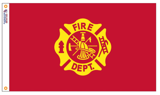 Firefighter Department Seal Flag – Outdoor | Made in USA - Tampa Home & Garden Store