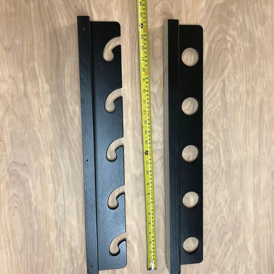 Fishing rod rack brackets, black metal, HangThis Up system, 2 pcs for garage storage on Tampa Home & Garden Store