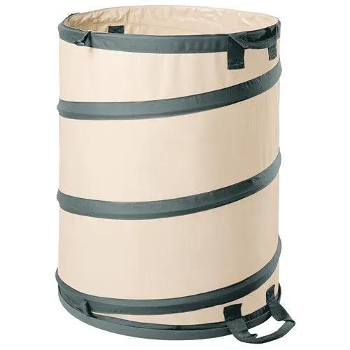 Fiskars Kangaroo 30 Gal gardening container beige fabric tub with dark gray straps on Tampa Home & Garden Store