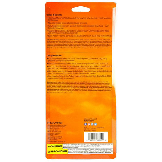 Fiskars Softgrip Nonstick Micro-Tip Snip (2/pk) - Tampa Home & Garden Store