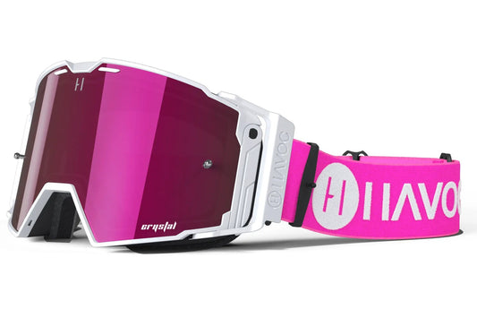 Flamingo Havoc Helios Goggles pink mirrored lens white frame with custom fit on Tampa Home & Garden Store