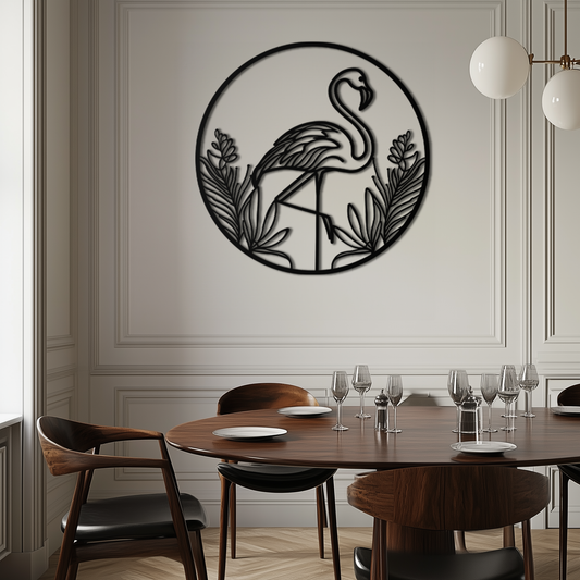 Flamingo Metal Wall Art – Elegant Flamingo Silhouette Steel Decor for Tropical and Modern Spaces- KAF333 - Tampa Home & Garden Store