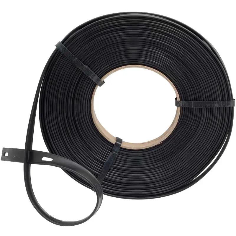 Flex Strap Tree Ties 50 ft coil black strap by Grow Organic for plant supports on Tampa Home & Garden Store