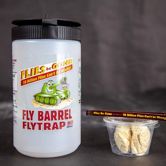Flies Be Gone Fly Barrel Fly Trap - Tampa Home & Garden Store