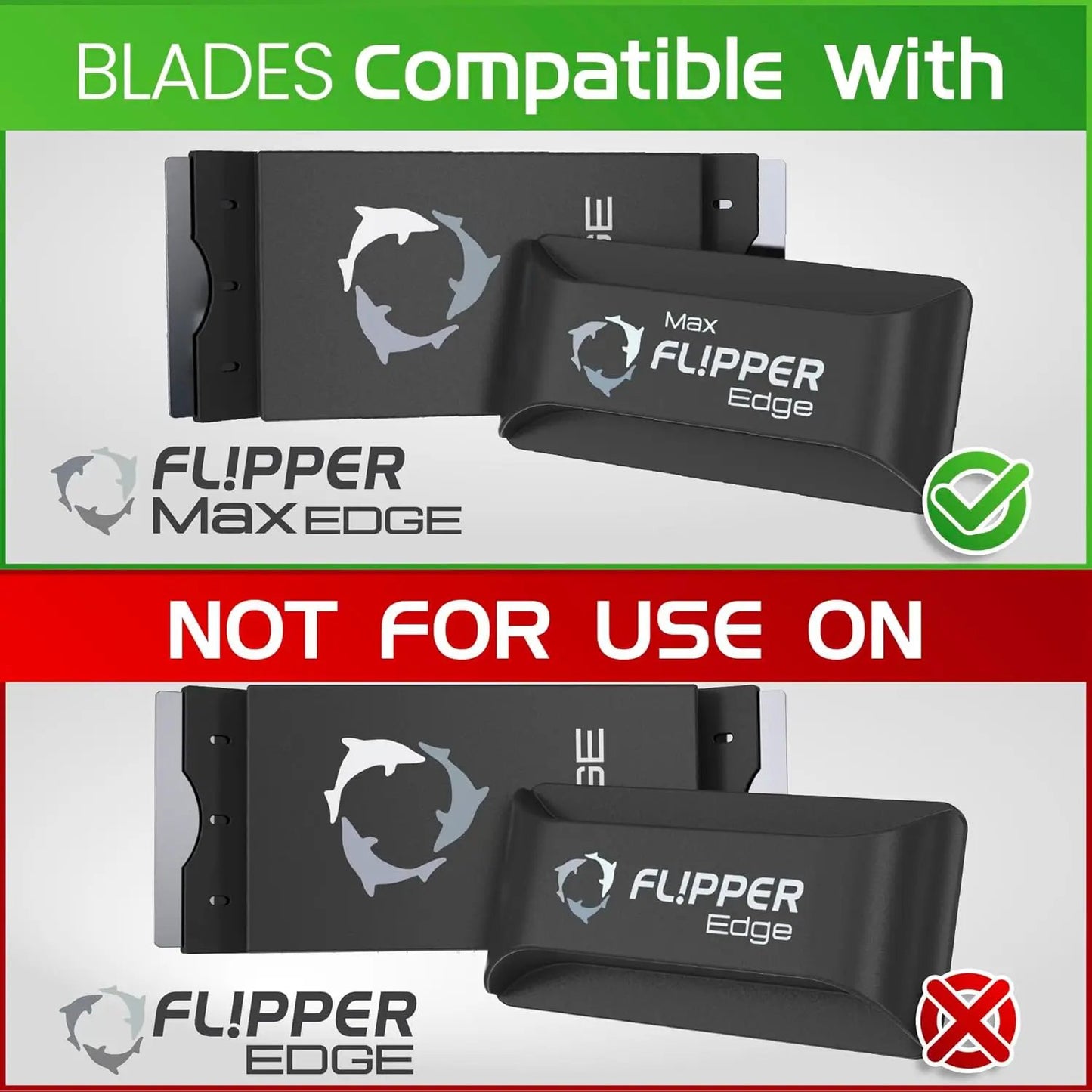 Flipper Edge Max Replacement Blades 4 Pack for aquarium cleaning by Flipper Aquarium Products on Tampa Home & Garden Store