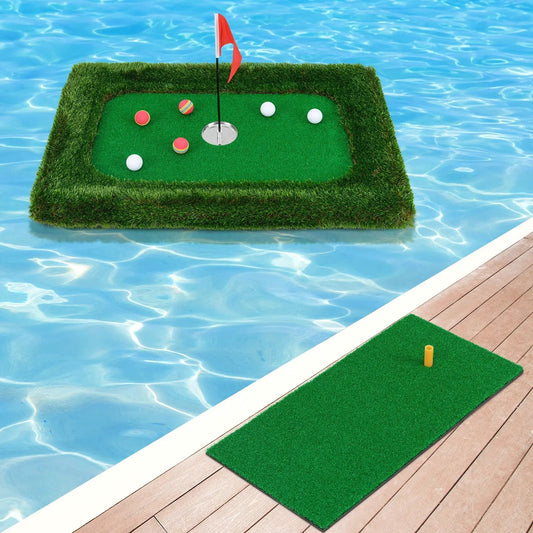 Floating pool golf green mat for chipping, 37.5 x 25.5 in, DirectDeals golf putting mat on Tampa Home & Garden Store