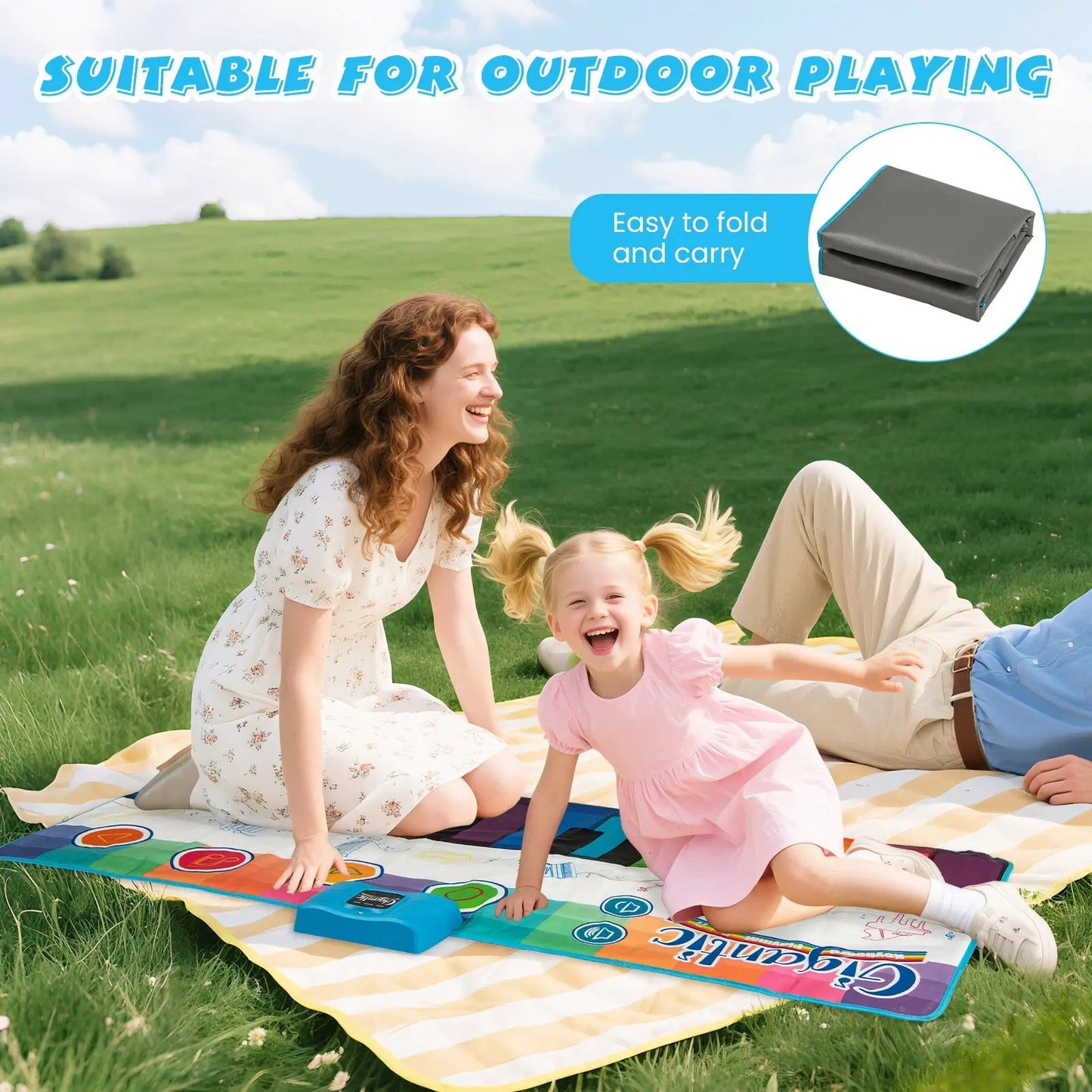 Floor Piano Dance Mat for Kids with 8 Sounds DirectDeals, outdoor mat with instrument icons on Tampa Home & Garden Store