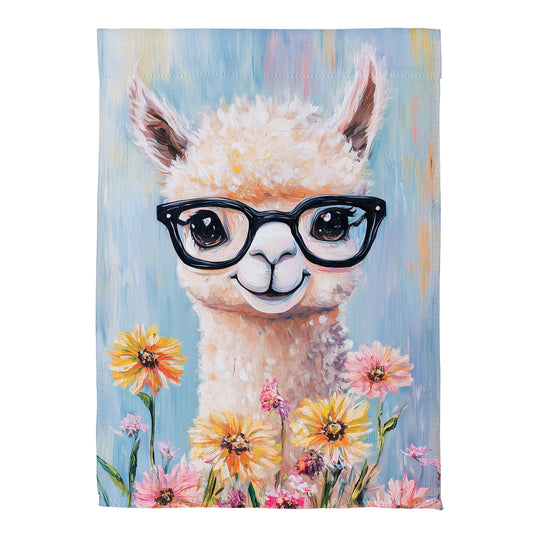 Floral Llama Suede Garden Flag - Tampa Home & Garden Store