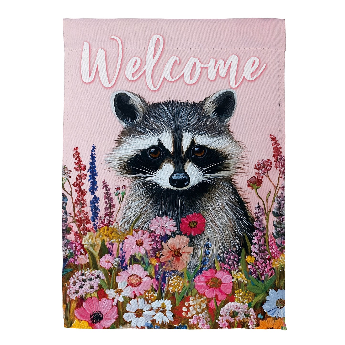 Floral Raccoon Suede Garden Flag - Tampa Home & Garden Store
