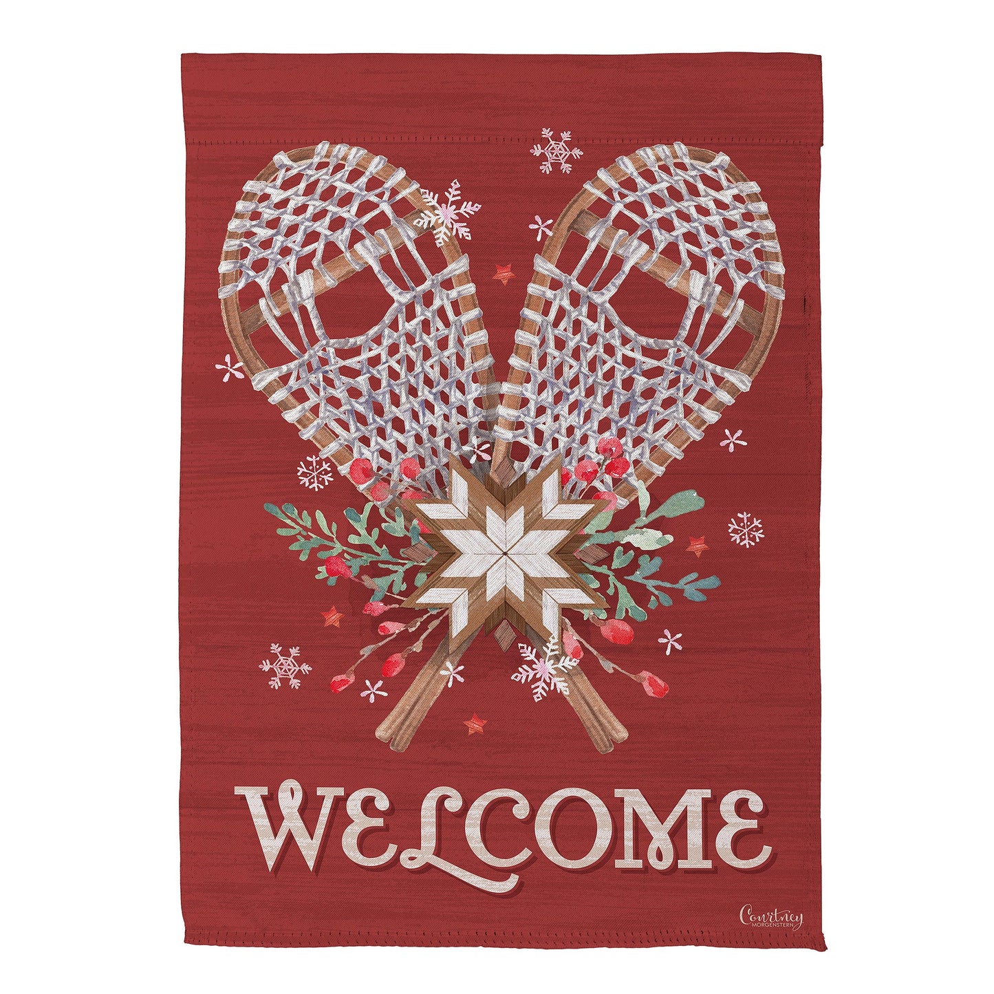 Floral Snowshoe Suede Garden Flag - Tampa Home & Garden Store