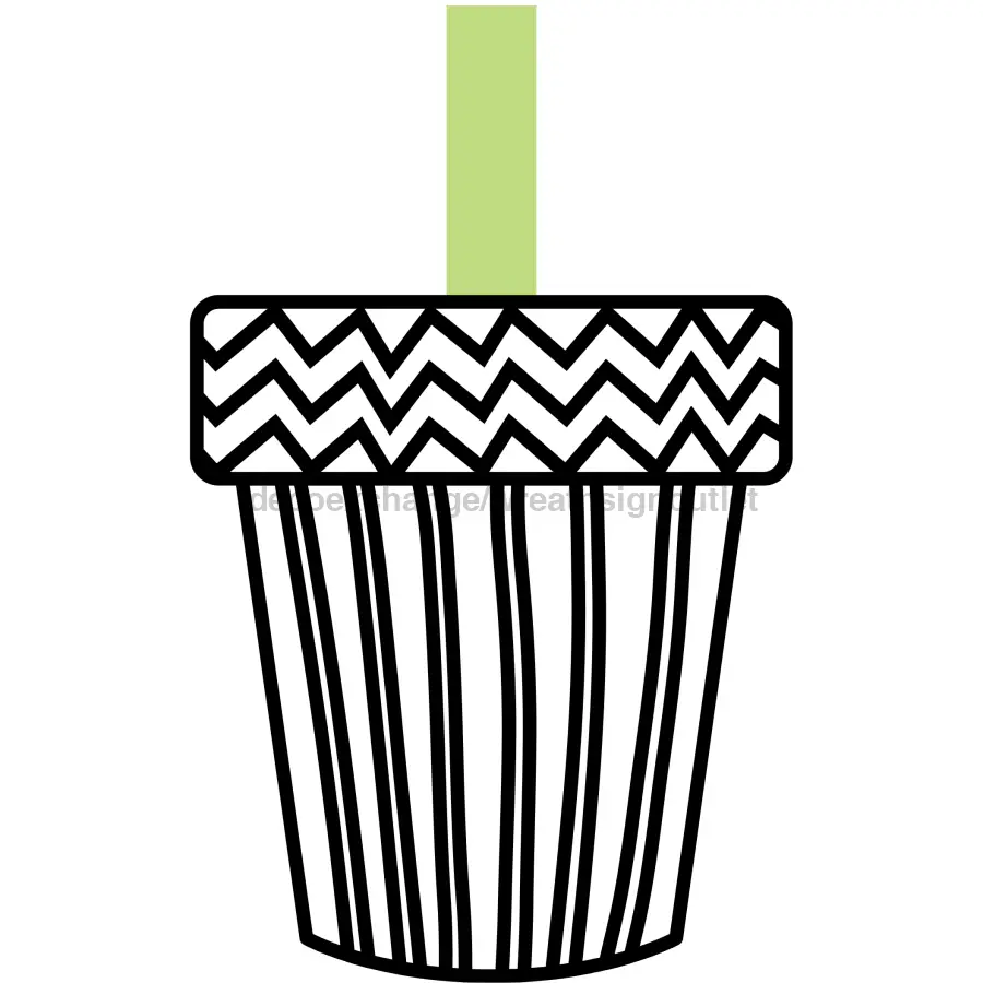 Flower Wreath Wood Sign Door Hanger with chevron top and vertical slat pattern, green stem on Tampa Home & Garden Store