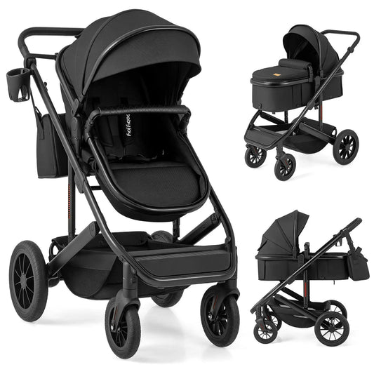 DirectDeals 3 in 1 folding convertible stroller bassinet black with detachable bassinet on Tampa Home & Garden Store