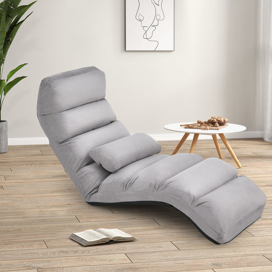 Folding Lazy Sofa Chair Stylish Sofa Couch Beds Lounge Chair W/Pillow - Tampa Home & Garden Store