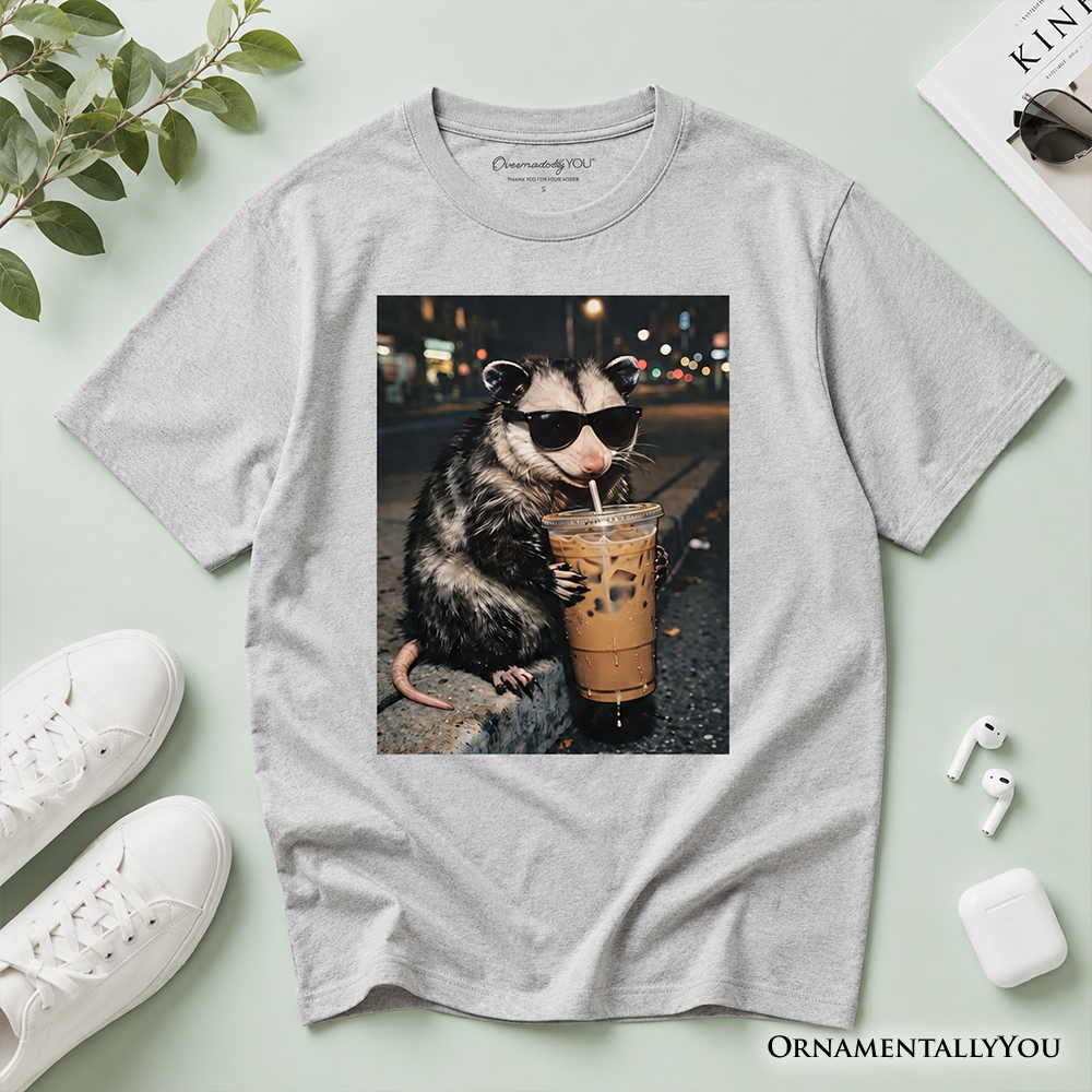 Kids Love the Funny Iced Coffee Opossum Tee